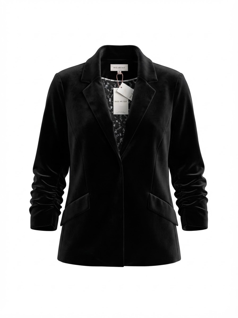 Skies Are Blue Black Velvet Blazer Jacket Small NWT